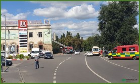 VIDEO // Incendiu în centrul Capitalei. O fabrică de mobilă a luat foc